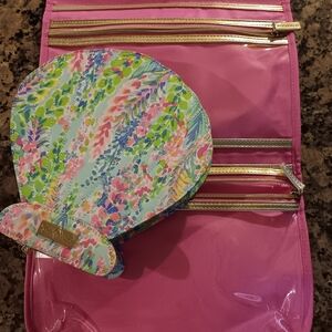 Floral Cosmetic Bag Set - Pink and Multicolor